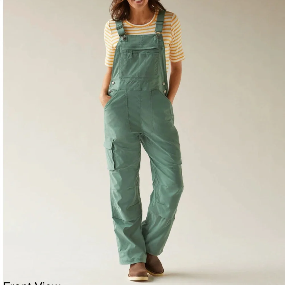 Duluth Trading Co Womens Heirloom Gardening Bibs Size L Overalls Stretch Nylon - Picture 10 of 16